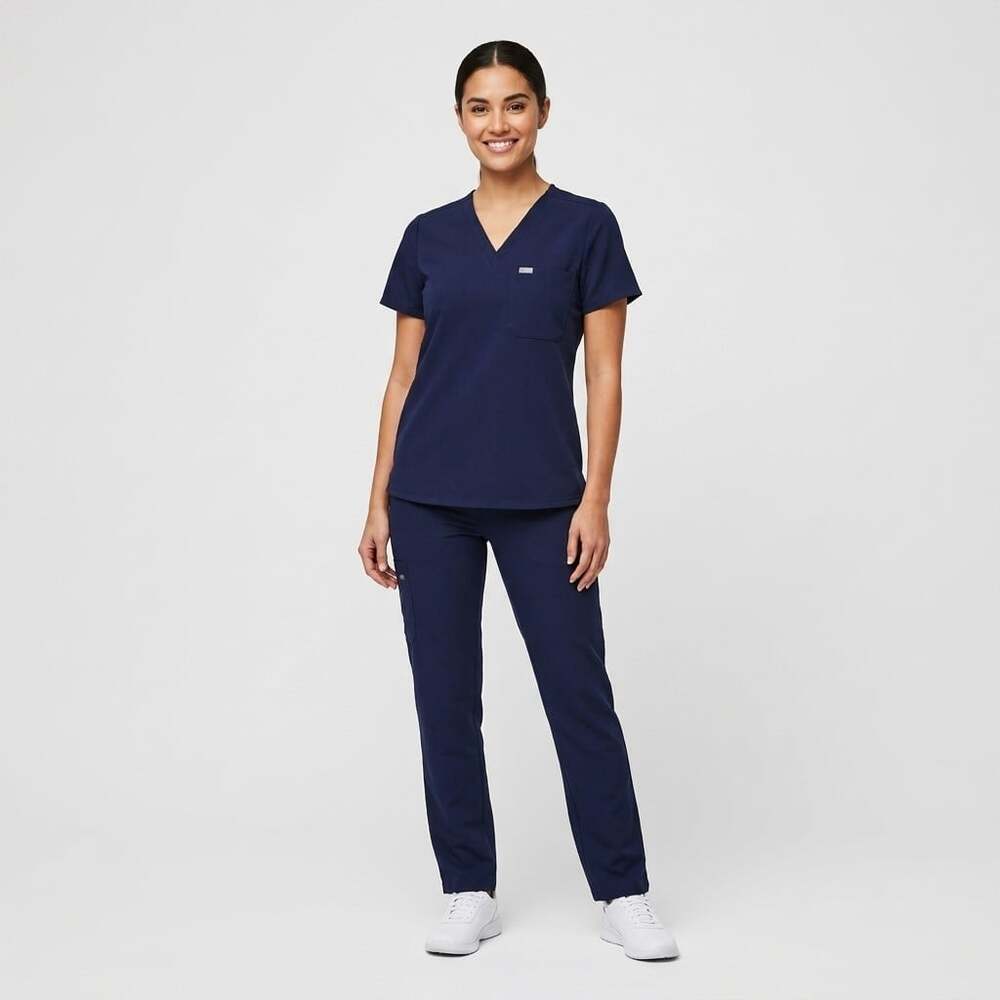 FIGS Catarina One-Pocket Scrub Top Women's Medium Navy